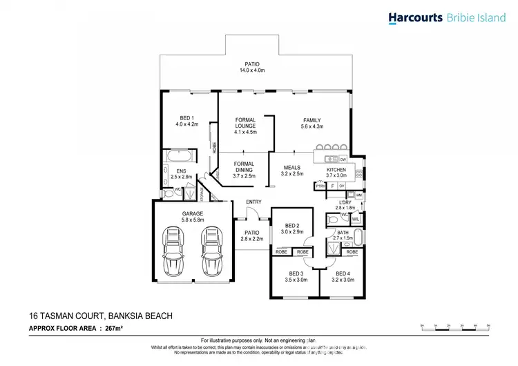 Floorplan of Homely house listing, 16 Tasman Crt, Banksia Beach QLD 4507