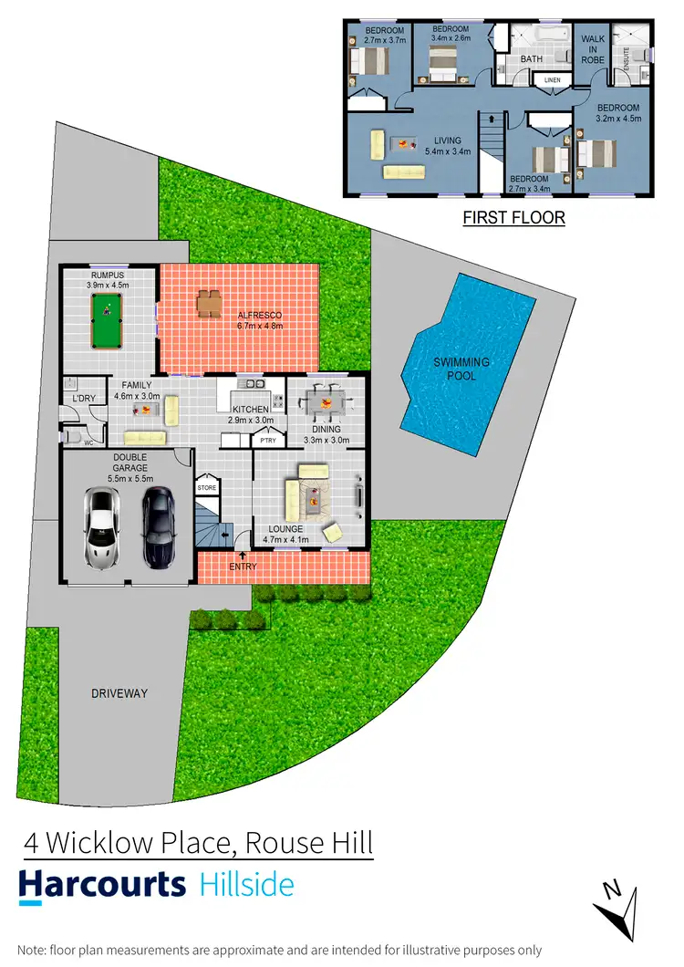 Floorplan of Homely house listing, 4 Wicklow Place, Rouse Hill NSW 2155
