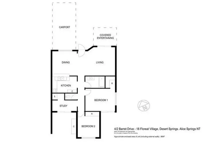 Floorplan of Homely unit listing, 18/2 Barrett Drive, Desert Springs NT 870