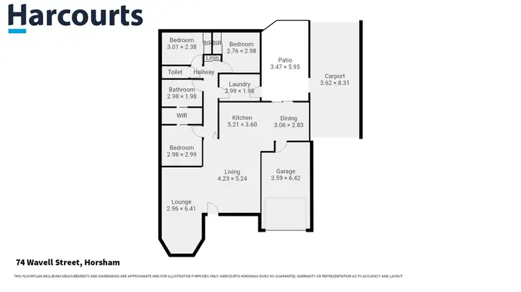 Floorplan of Homely house listing, 74 Wavell Street, Horsham VIC 3400