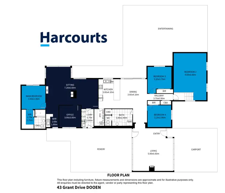 Floorplan of Homely house listing, 43 Grant Drive, Dooen VIC 3401