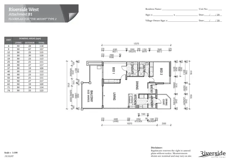Floorplan of Homely retirement listing, 74/10 Roebuck Drive, Salter Point WA 6152