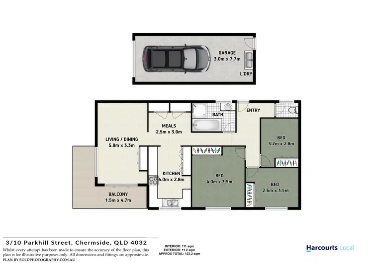Floorplan of Homely apartment listing, 3/10 Parkhill Street, Chermside QLD 4032