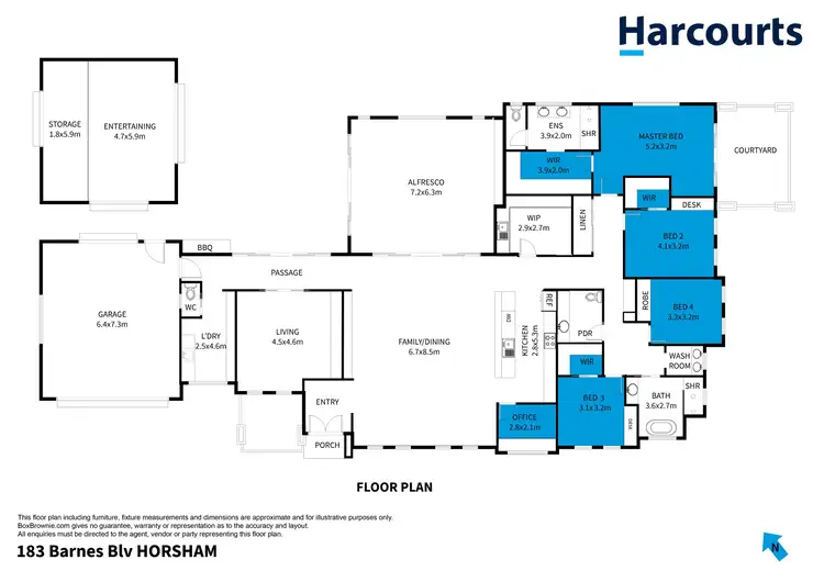 Floorplan of Homely house listing, 183 Barnes Boulevard, Horsham VIC 3400