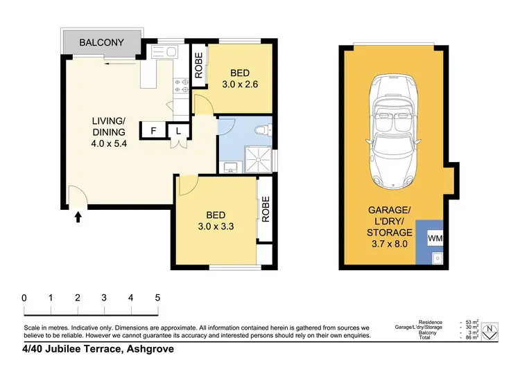 Floorplan of Homely unit listing, 4/40 Jubilee Terrace, Ashgrove QLD 4060