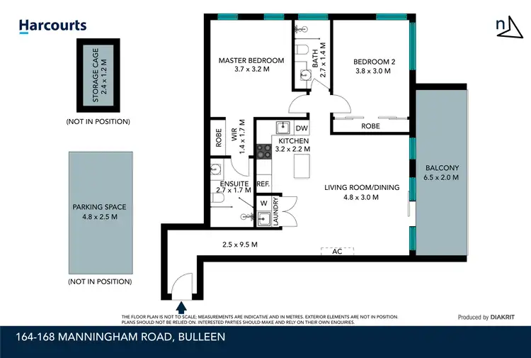 Floorplan of Homely apartment listing, 208A/164 Manningham Road, Bulleen VIC 3105