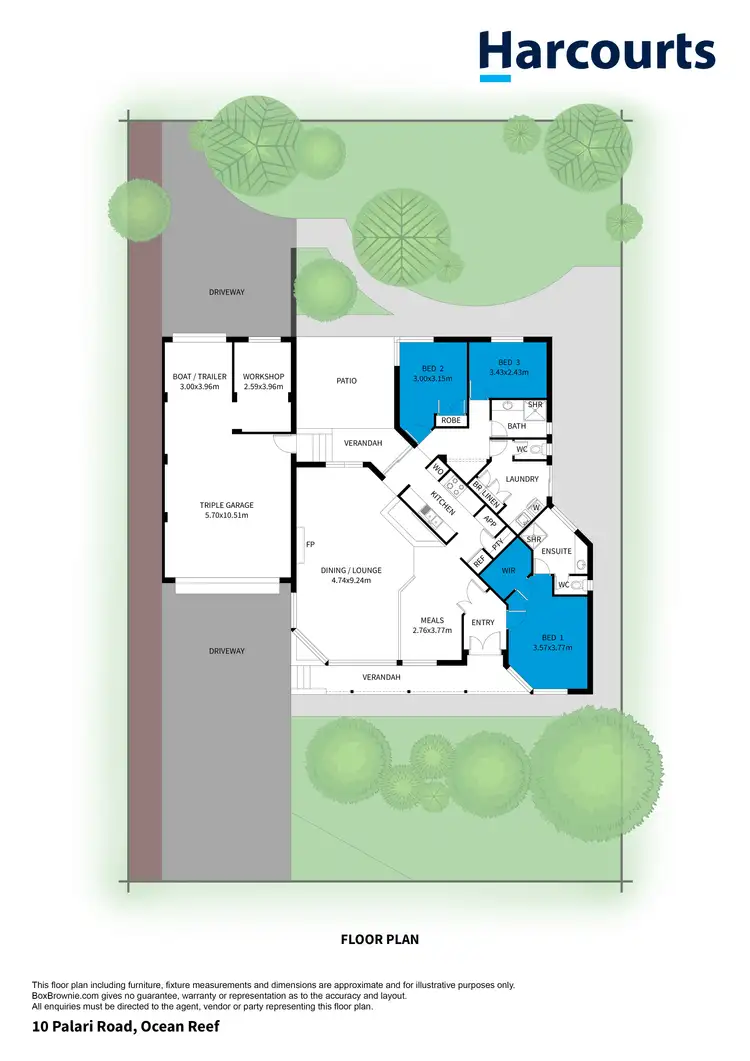 Floorplan of Homely house listing, 10 Palari Road, Ocean Reef WA 6027