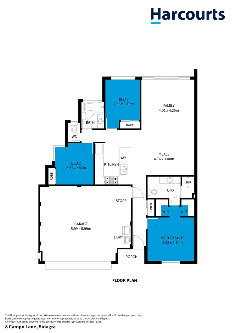 Floorplan of Homely house listing, 8 Campo Lane, Sinagra WA 6065