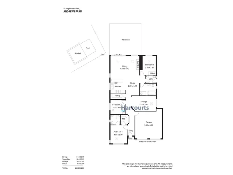Floorplan of Homely house listing, 67 Serpentine Circuit, Andrews Farm SA 5114