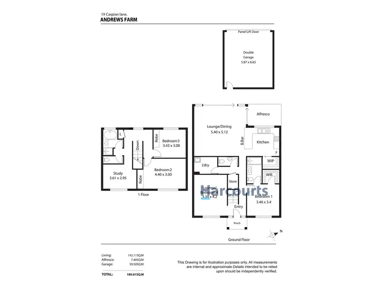 Floorplan of Homely house listing, 19 Caspian Lane, Andrews Farm SA 5114