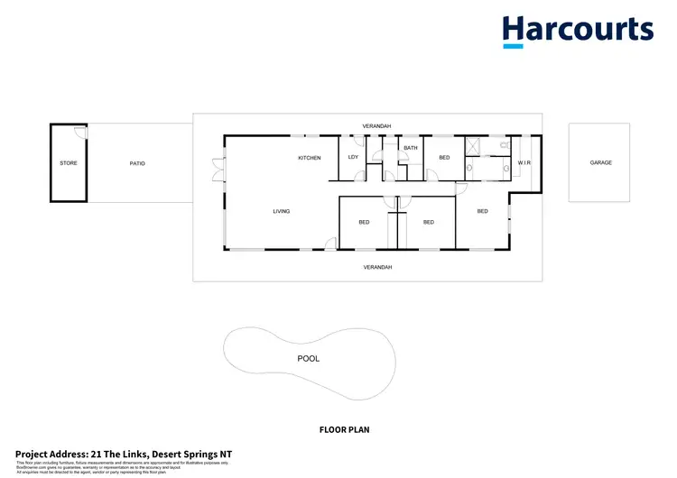 Floorplan of Homely house listing, 21 The Links, Desert Springs NT 870