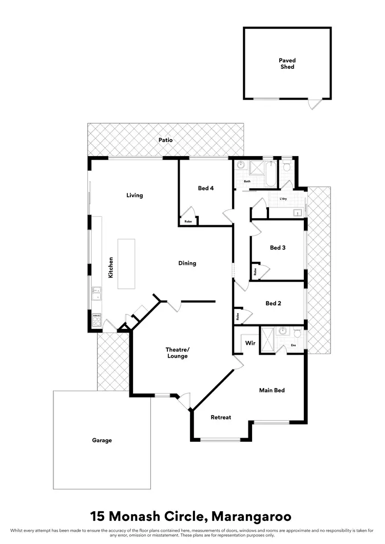 Floorplan of Homely house listing, 15 Monash Circle, Marangaroo WA 6064