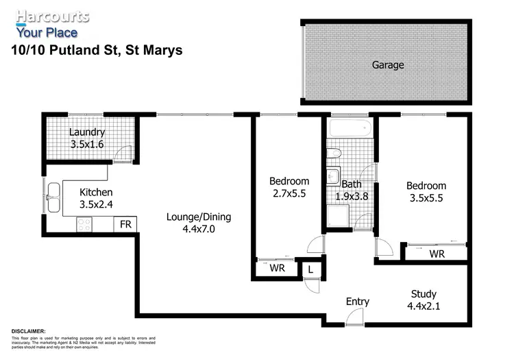 Floorplan of Homely unit listing, 10/10-12 Putland Street, St Marys NSW 2760