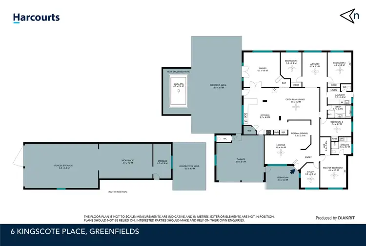 Floorplan of Homely house listing, 6 Kingscote Place, Greenfields WA 6210