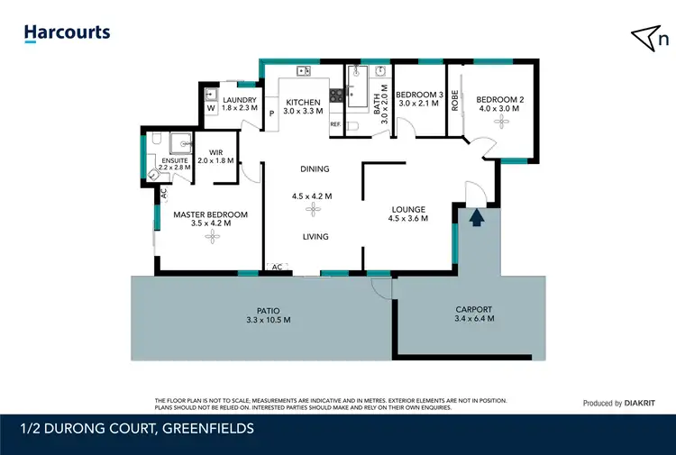 Floorplan of Homely house listing, 1/2 Durong Court, Greenfields WA 6210