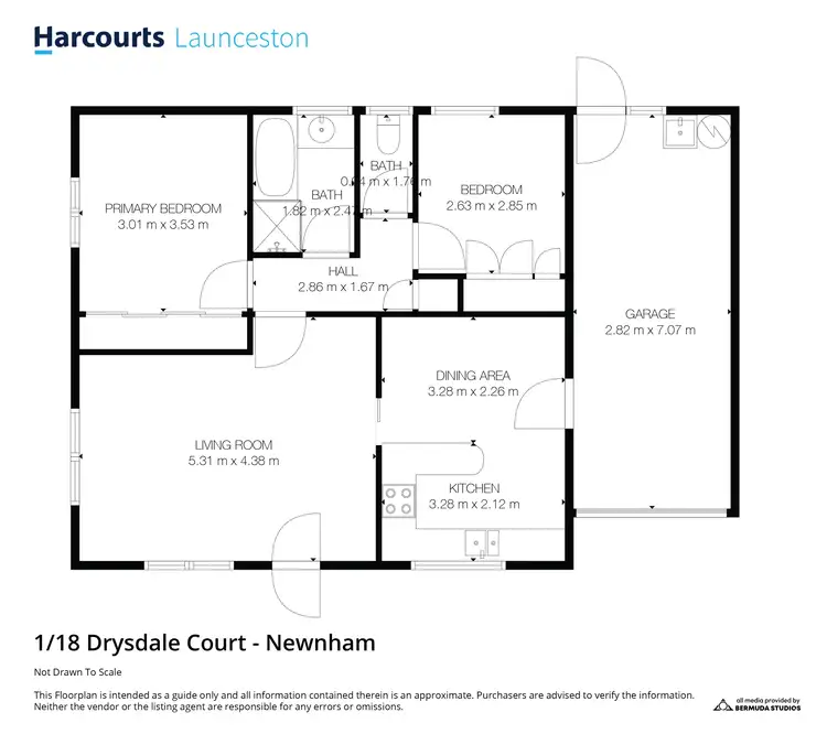 Floorplan of Homely unit listing, 1/18 Drysdale Court, Newnham TAS 7248
