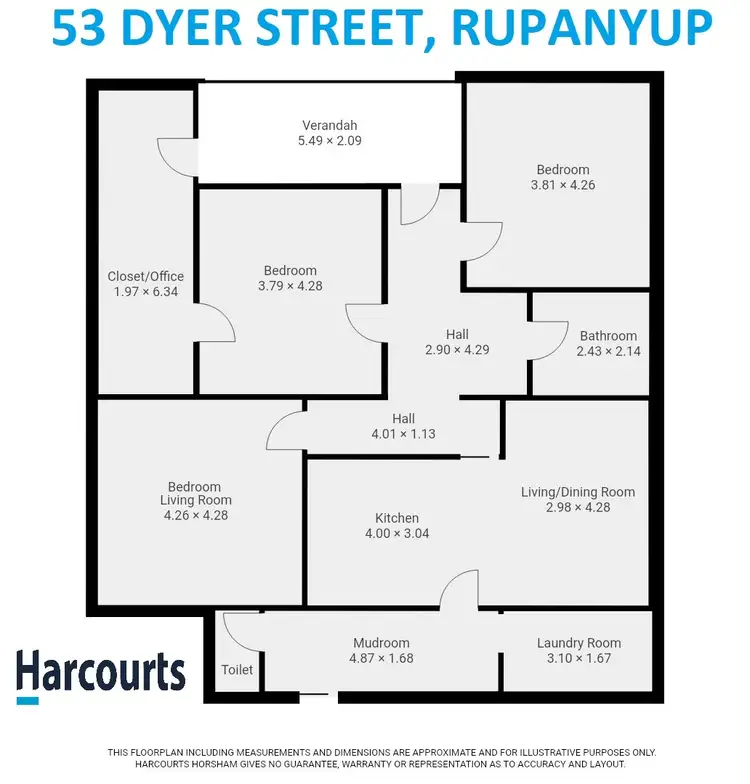 Floorplan of Homely house listing, 53 Dyer Street, Rupanyup VIC 3388