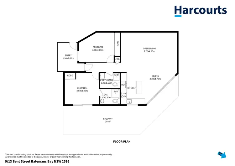 Floorplan of Homely apartment listing, 9/13 Bent Street, Batemans Bay NSW 2536