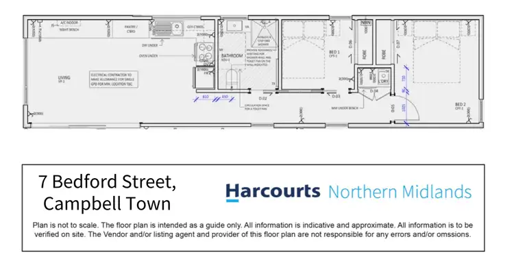 Floorplan of Homely house listing, 1, 2, 3, 4/7 Bedford Street, Campbell Town TAS 7210