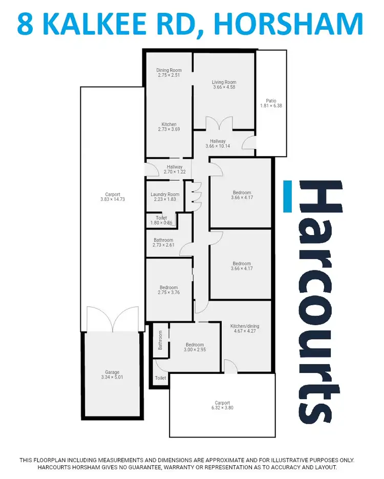 Floorplan of Homely house listing, 8 Kalkee Road, Horsham VIC 3400