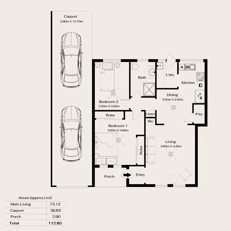 Floorplan of Homely unit listing, 4/43 Kalgoorlie Road, Largs Bay SA 5016