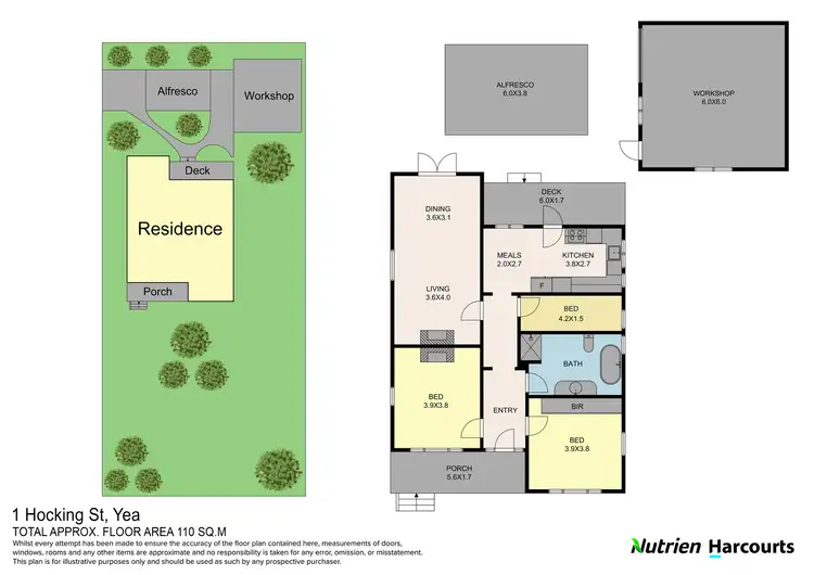 Floorplan of Homely house listing, 1 Hocking Street, Yea VIC 3717