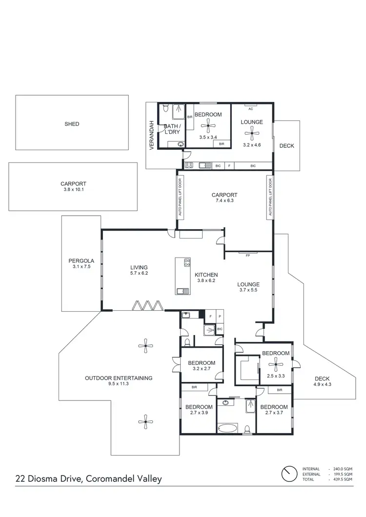 Floorplan of Homely house listing, 22 Diosma Drive, Coromandel Valley SA 5051
