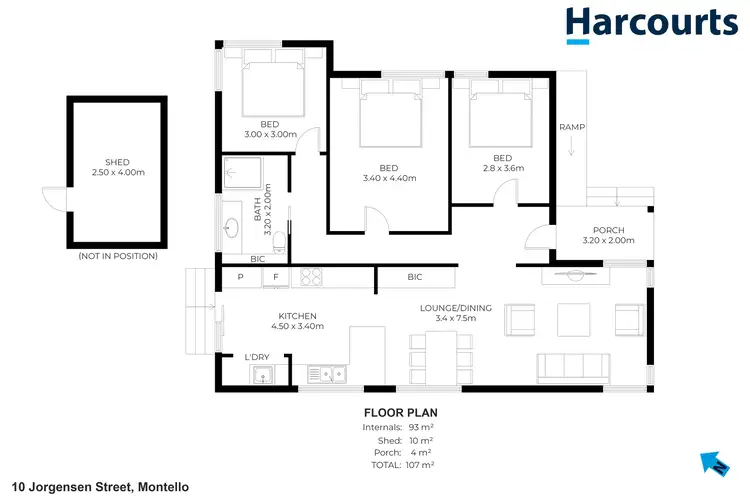 Floorplan of Homely house listing, 10 Jorgensen Street, Montello TAS 7320