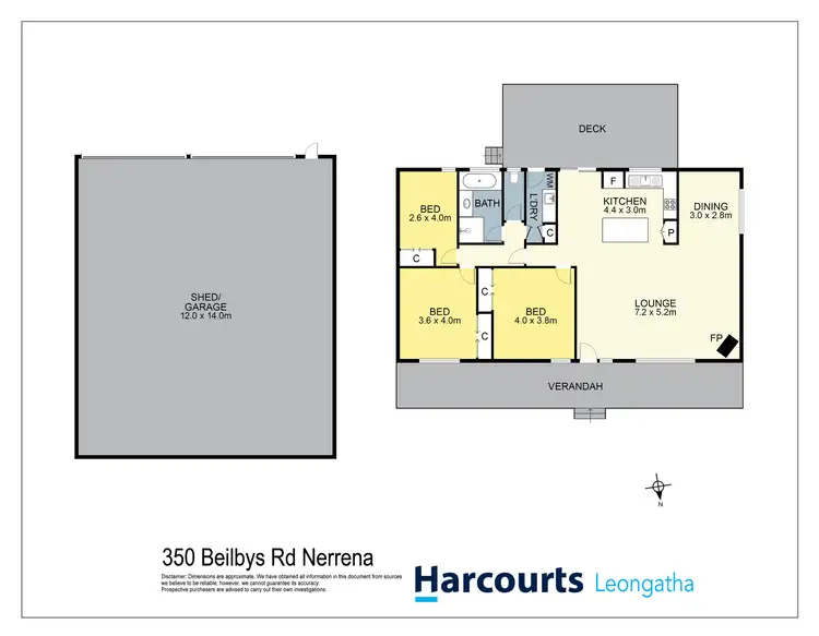 Floorplan of Homely house listing, 350 Beilbys Road, Nerrena VIC 3953