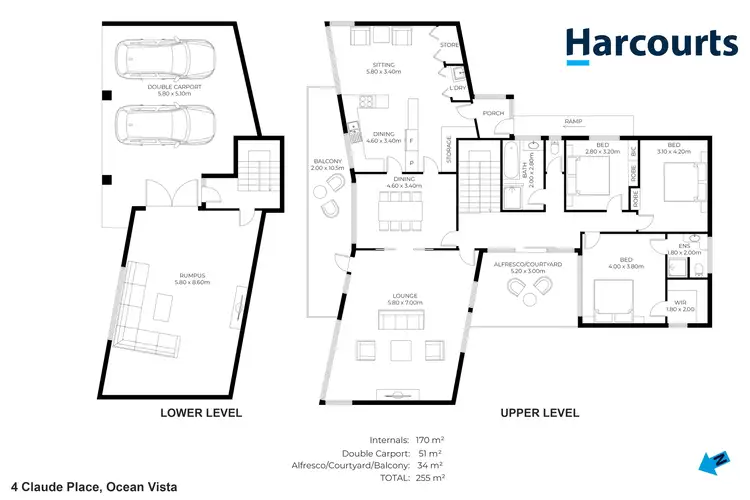 Floorplan of Homely house listing, 4 Claude Place, Ocean Vista TAS 7320