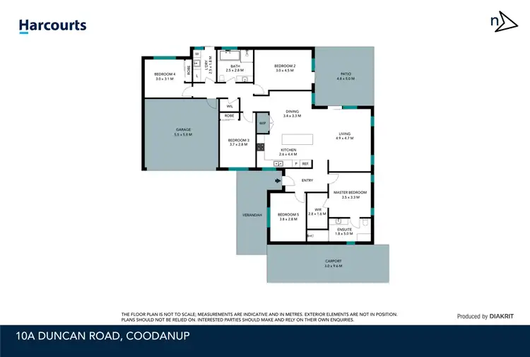 Floorplan of Homely semi-detached listing, 10A Duncan Road, Coodanup WA 6210