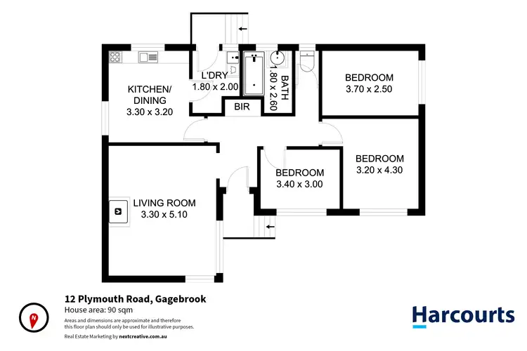 Floorplan of Homely house listing, 12 Plymouth Road, Gagebrook TAS 7030