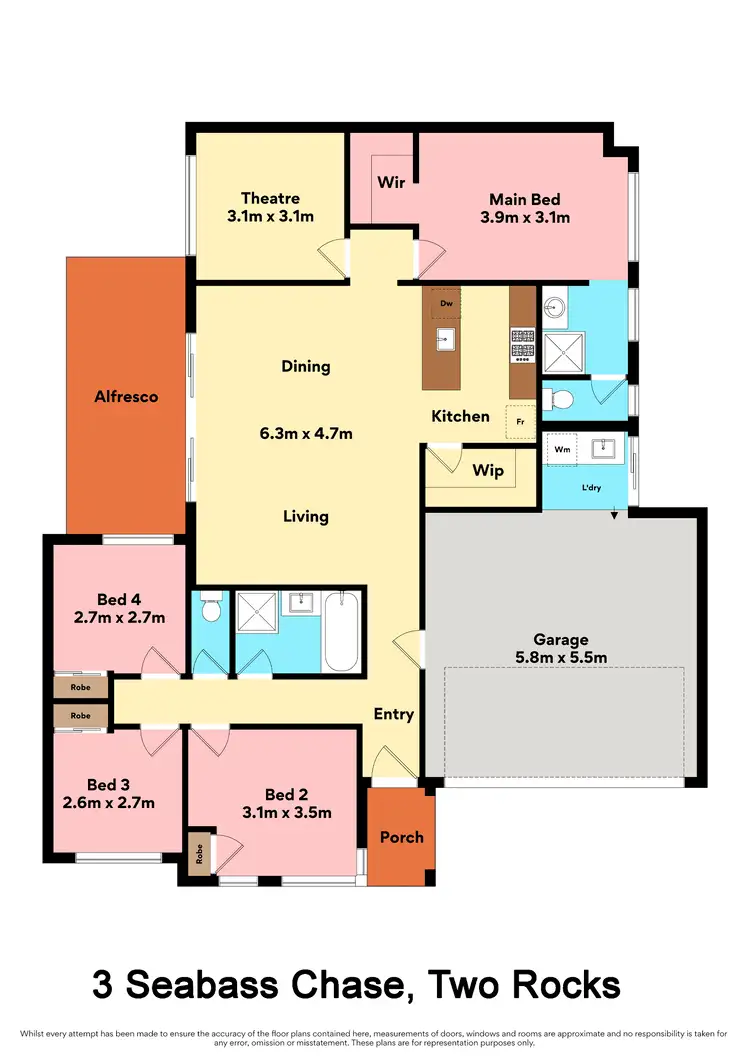 Floorplan of Homely house listing, 3 Seabass Chase, Two Rocks WA 6037