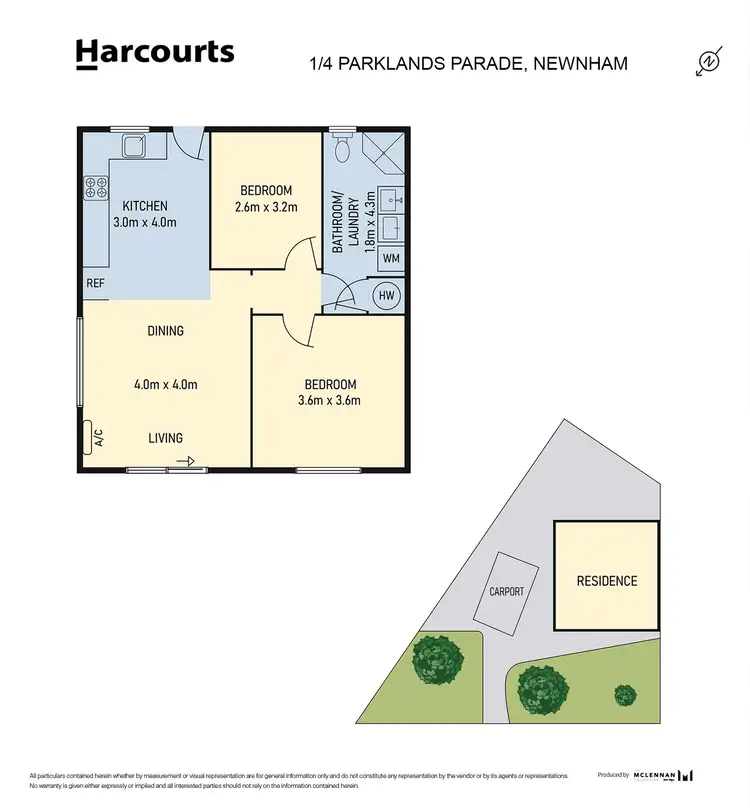 Floorplan of Homely unit listing, 1/4 Parklands Parade, Newnham TAS 7248
