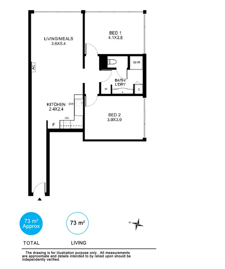 Floorplan of Homely apartment listing, 424/9 Paxtons Walk, Adelaide SA 5000