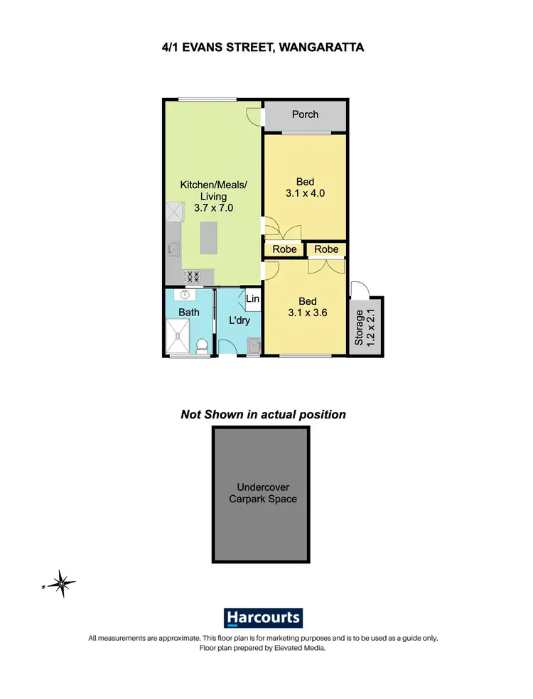 Floorplan of Homely unit listing, 4/1 Evans Street, Wangaratta VIC 3677