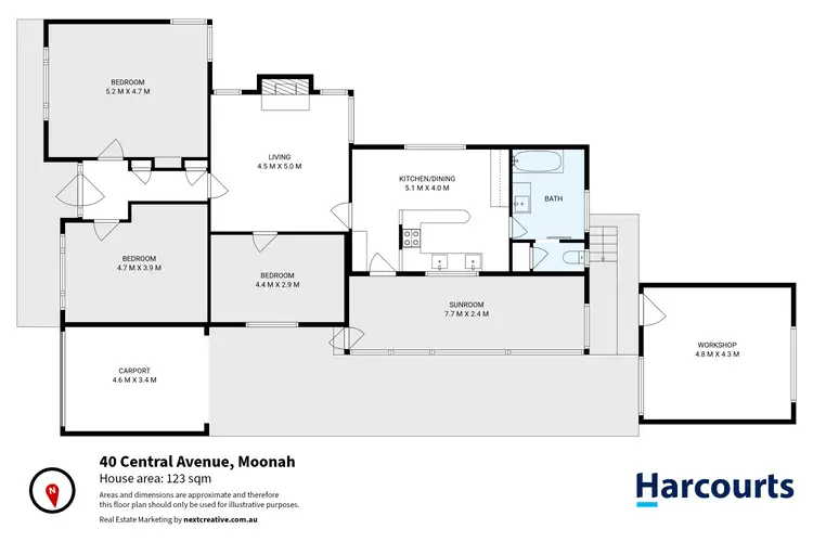 Floorplan of Homely house listing, 40 Central Avenue, Moonah TAS 7009