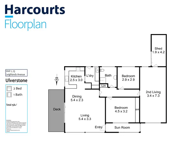 Floorplan of Homely unit listing, 1/23 Leighlands Avenue, Ulverstone TAS 7315