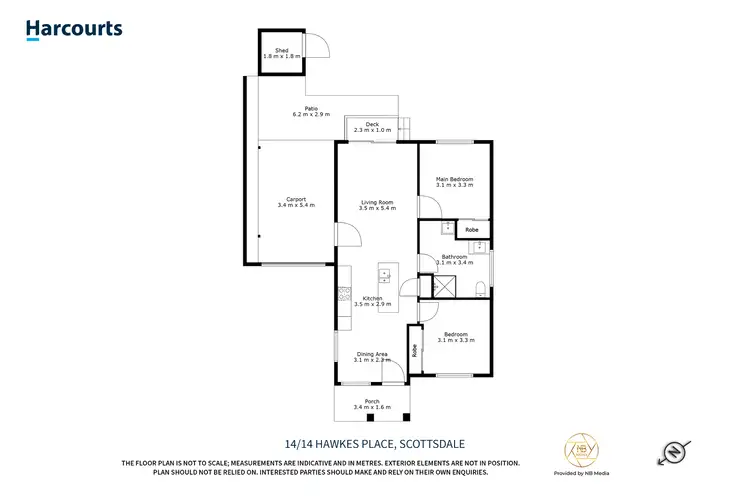 Floorplan of Homely house listing, 14/14 Hawkes Place, Scottsdale TAS 7260
