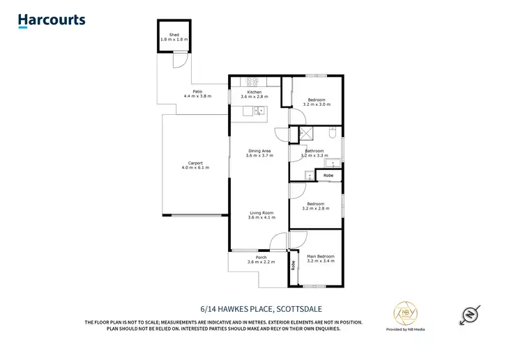 Floorplan of Homely house listing, 6/14 Hawkes Place, Scottsdale TAS 7260