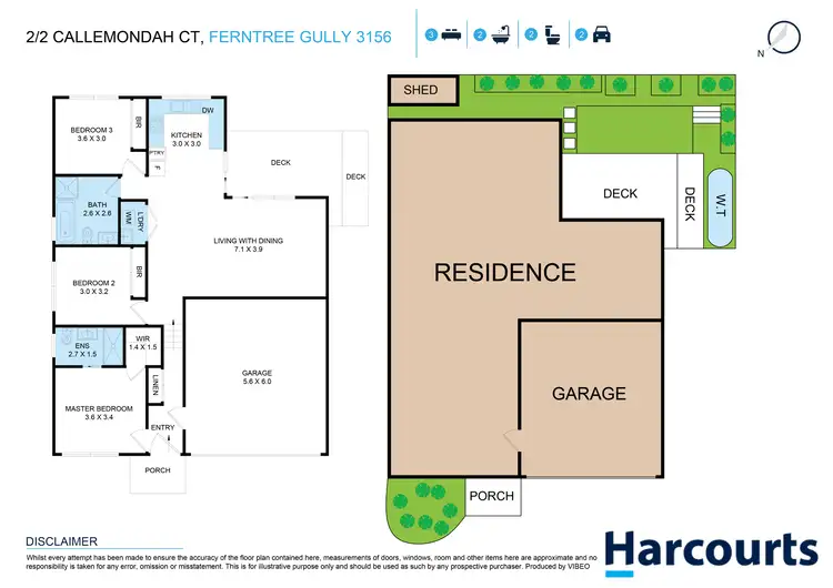 Floorplan of Homely unit listing, 2/2 Callemondah Court, Ferntree Gully VIC 3156