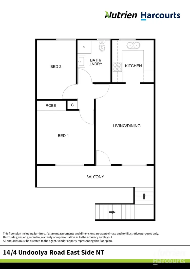 Floorplan of Homely unit listing, 14/4 Undoolya Road, East Side NT 870