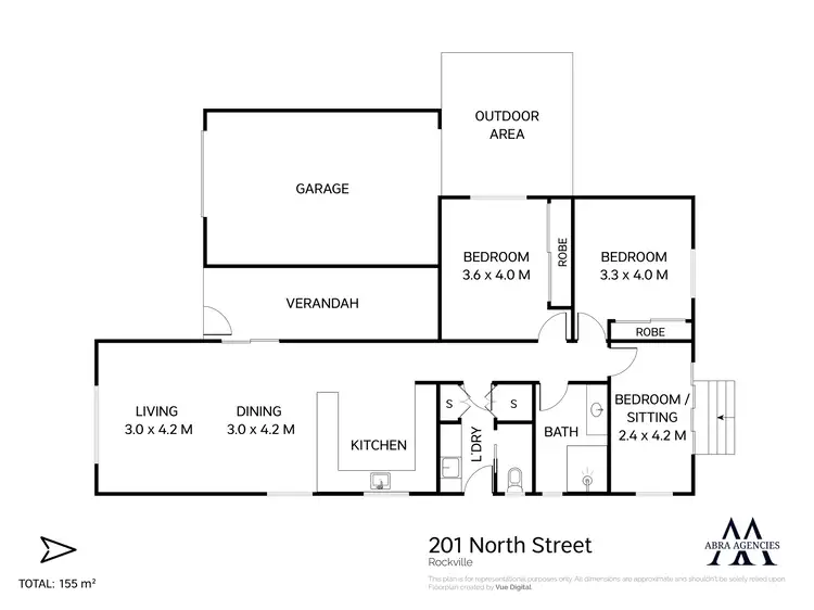 Floorplan of Homely house listing, 201 North Street, Rockville QLD 4350