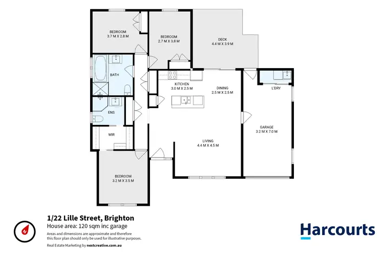 Floorplan of Homely unit listing, 1/22 Lille Street, Brighton TAS 7030