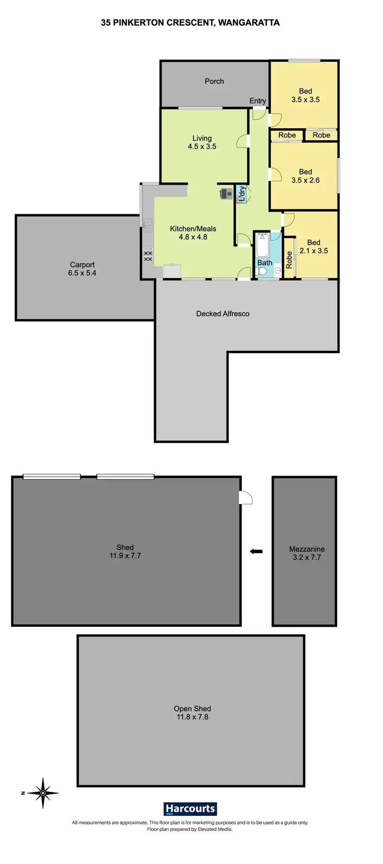 Floorplan of Homely house listing, 35 Pinkerton Crescent, Wangaratta VIC 3677