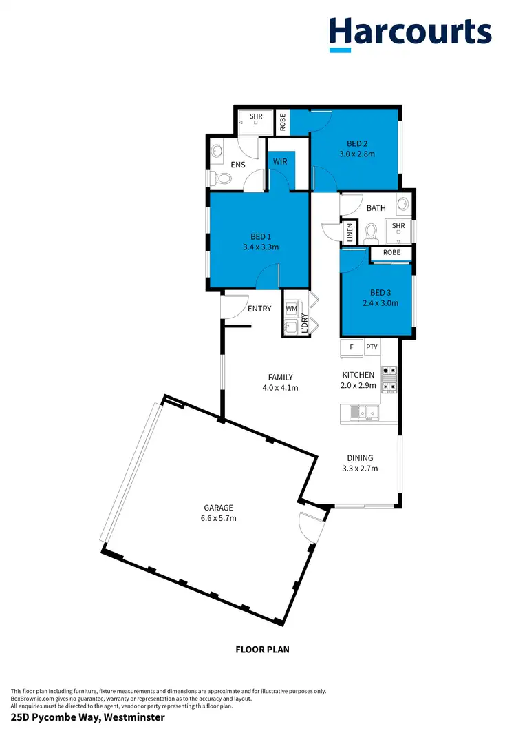 Floorplan of Homely house listing, 25D Pycombe Way, Westminster WA 6061