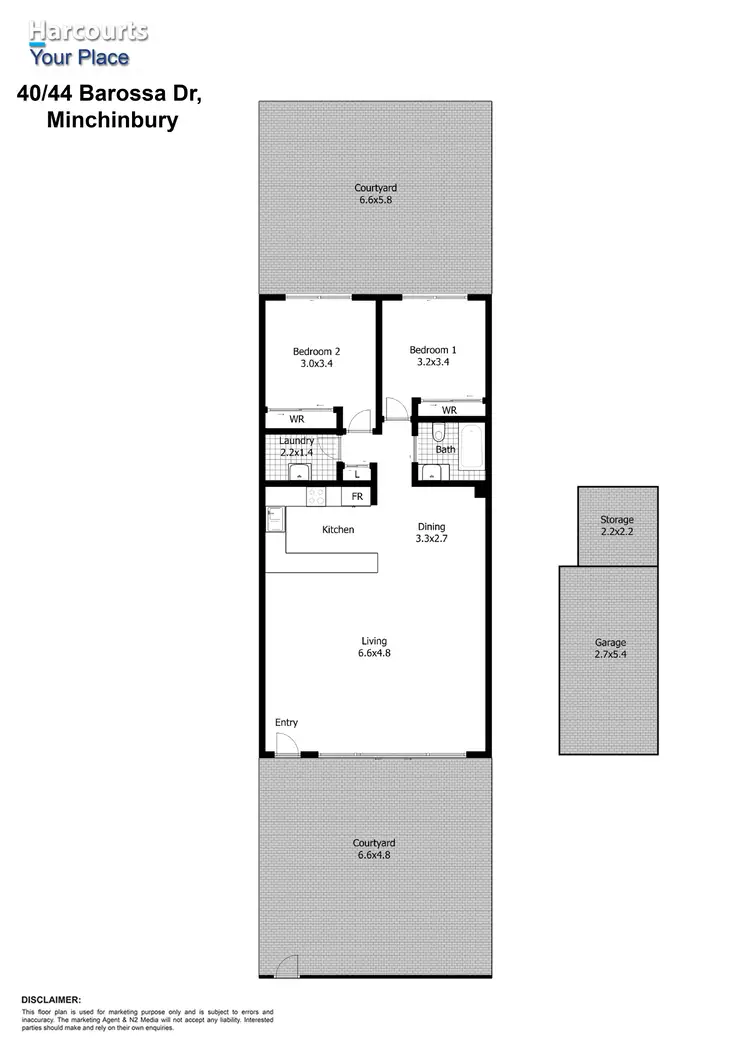 Floorplan of Homely unit listing, 40/44 Barossa Drive, Minchinbury NSW 2770