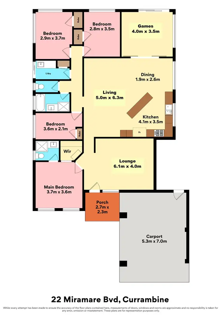 Floorplan of Homely house listing, 22 Miramare Boulevard, Currambine WA 6028