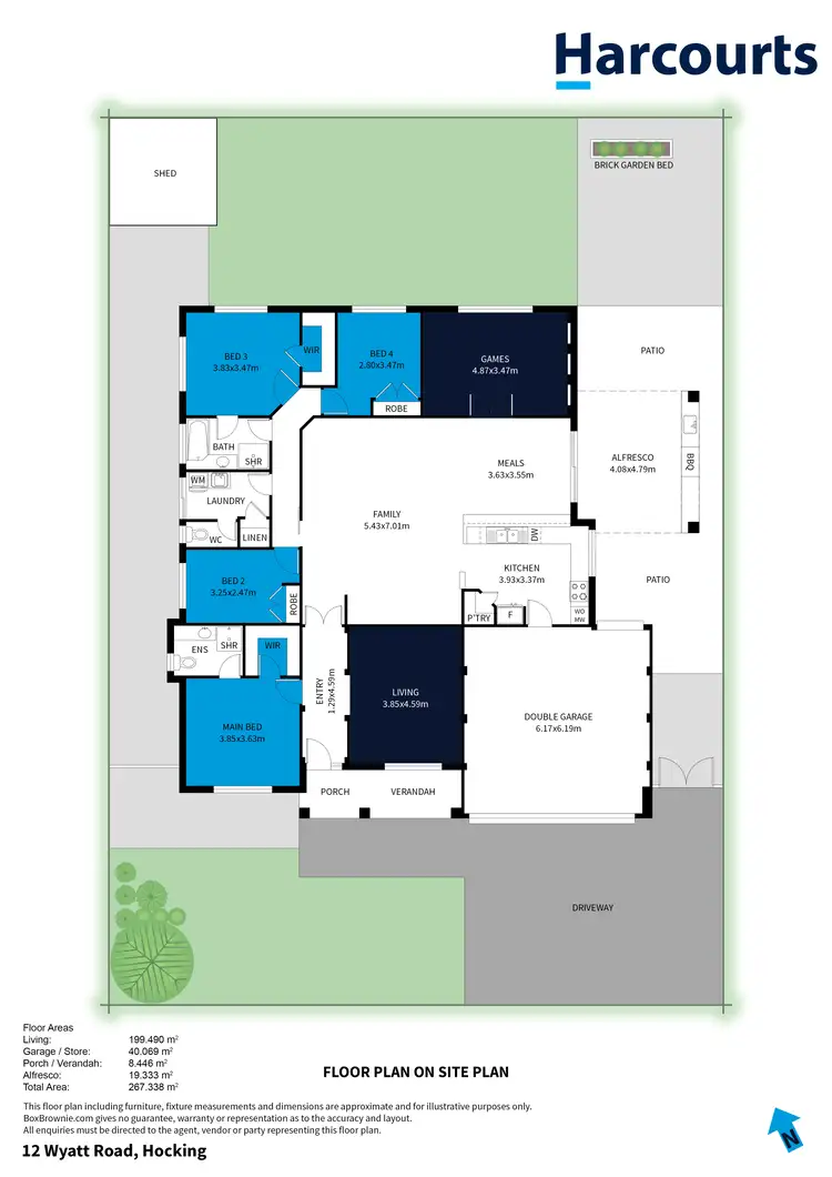 Floorplan of Homely house listing, 12 Wyatt Road, Hocking WA 6065