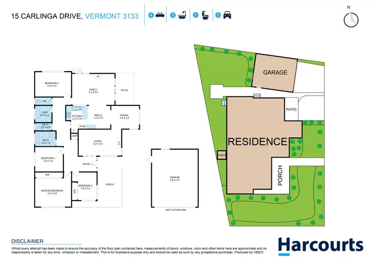 Floorplan of Homely house listing, 15 Carlinga Drive, Vermont VIC 3133